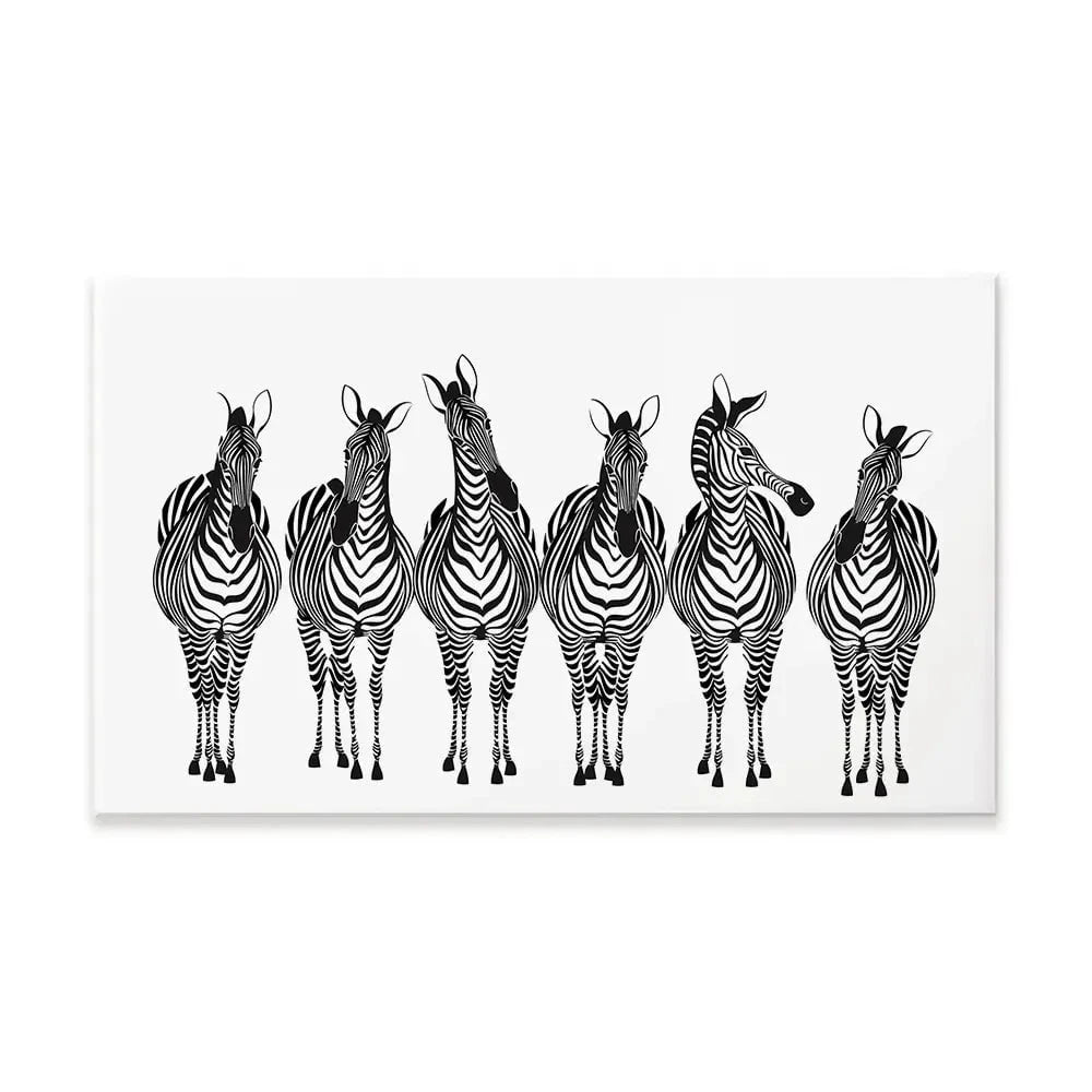 Line Of Zebras Canvas Print Line Of Zebras Canvas Print wall art product fresher / Shutterstock