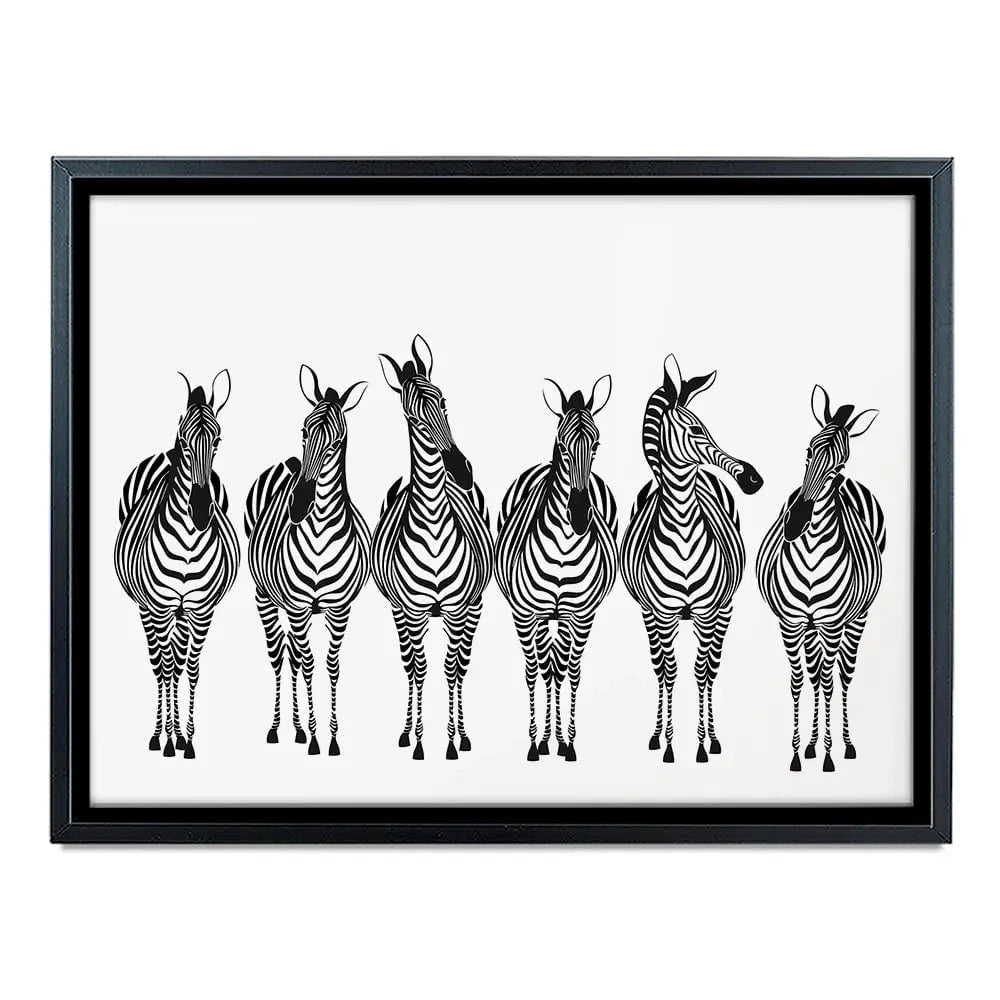 Line Of Zebras Canvas Print Line Of Zebras Canvas Print wall art product fresher / Shutterstock