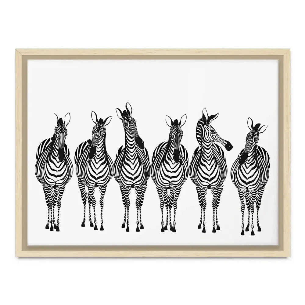 Line Of Zebras Canvas Print Line Of Zebras Canvas Print wall art product fresher / Shutterstock