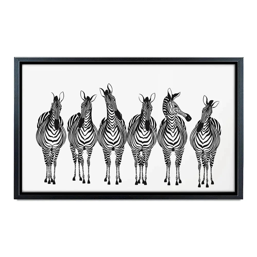 Line Of Zebras Canvas Print Line Of Zebras Canvas Print wall art product fresher / Shutterstock