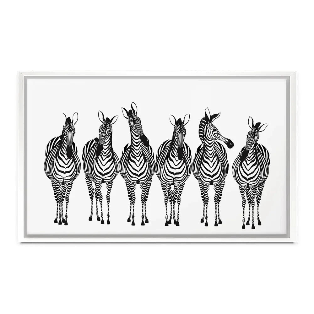 Line Of Zebras Canvas Print Line Of Zebras Canvas Print wall art product fresher / Shutterstock