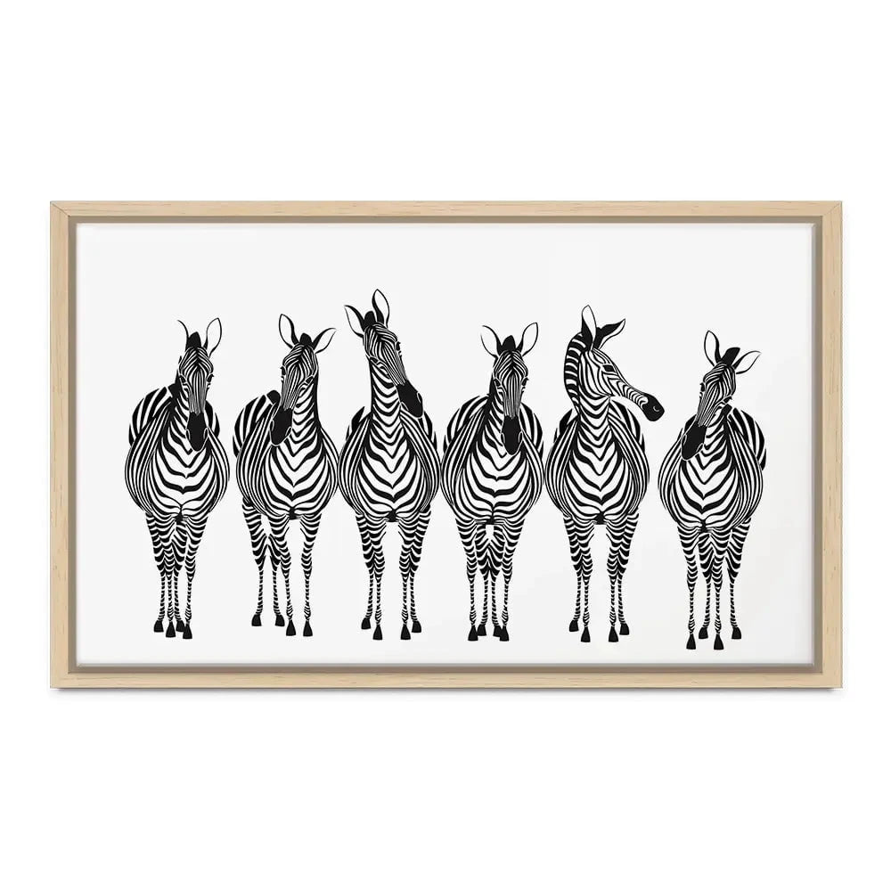 Line Of Zebras Canvas Print Line Of Zebras Canvas Print wall art product fresher / Shutterstock