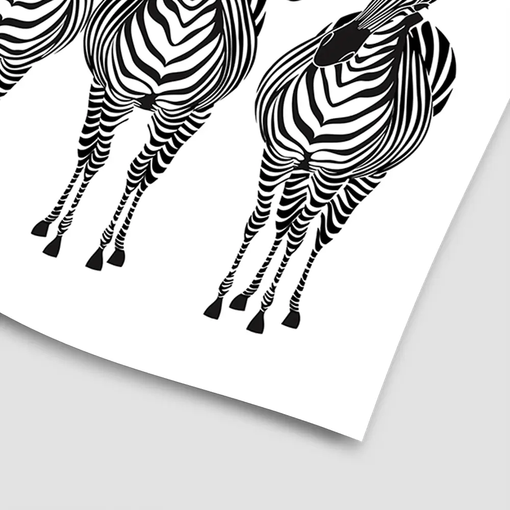 Line Of Zebras Square Art Print Line Of Zebras Square Art Print wall art product Art Print Shop