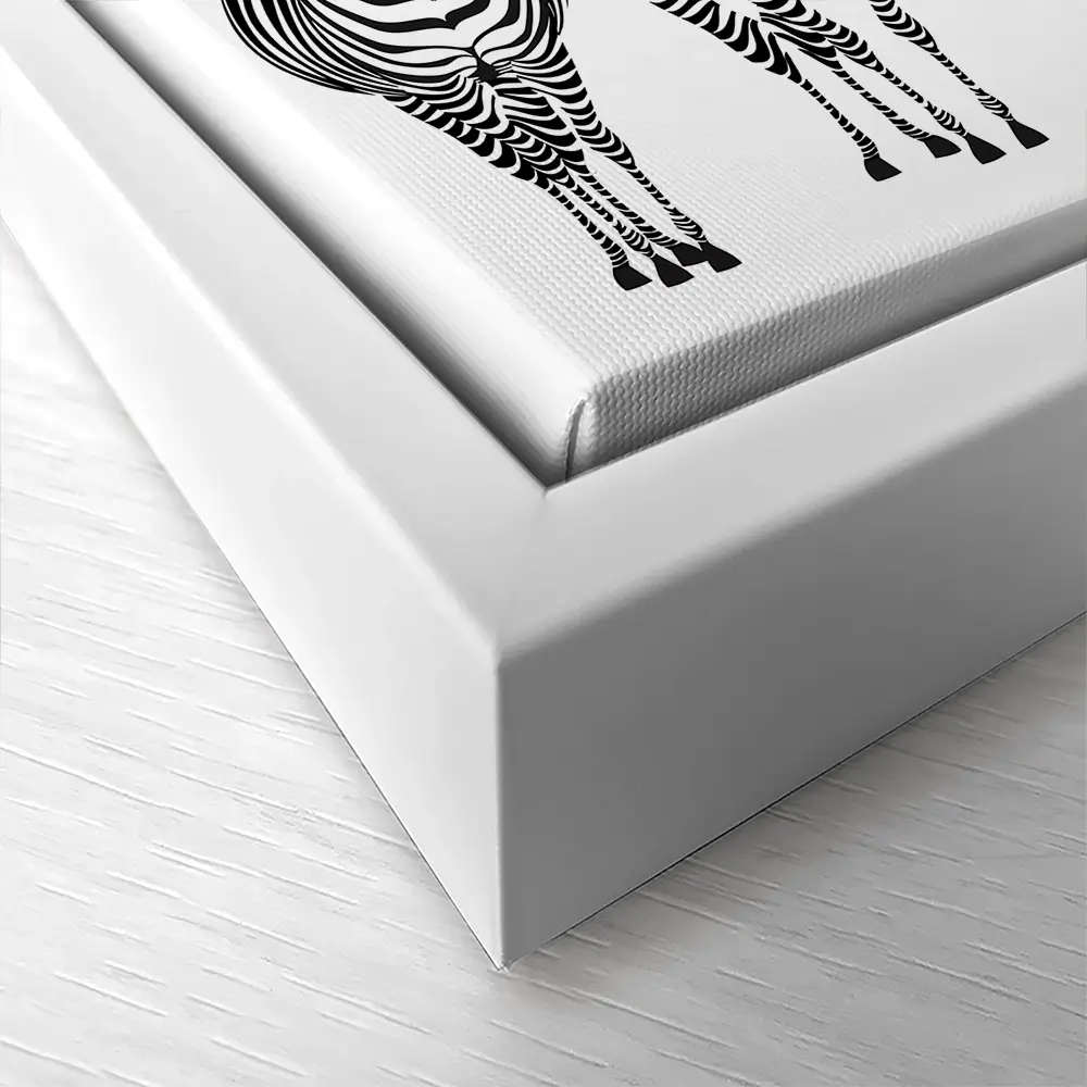Line Of Zebras Square Canvas Print Line Of Zebras Square Canvas Print wall art product fresher / Shutterstock
