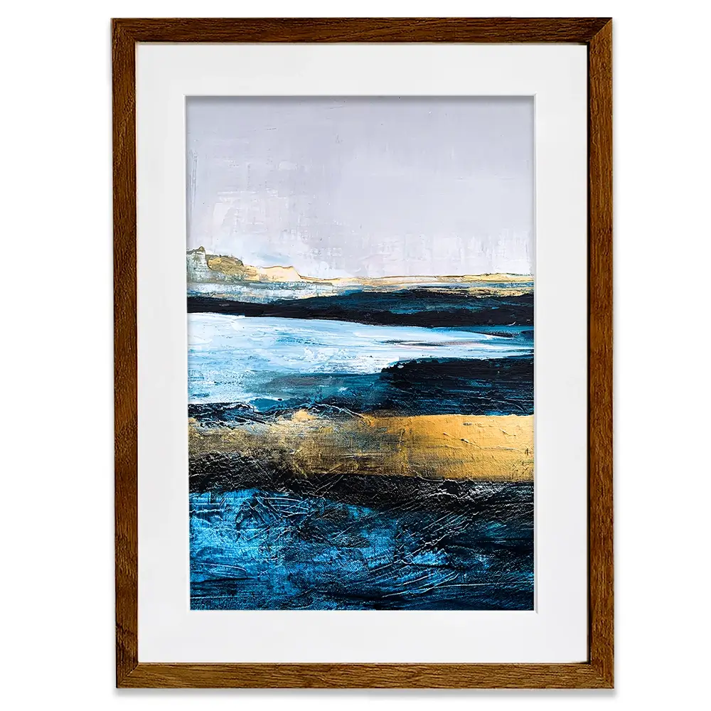 Lined With Blue Framed Art Print Lined With Blue Framed Art Print wall art product Adelina ART / Shutterstock