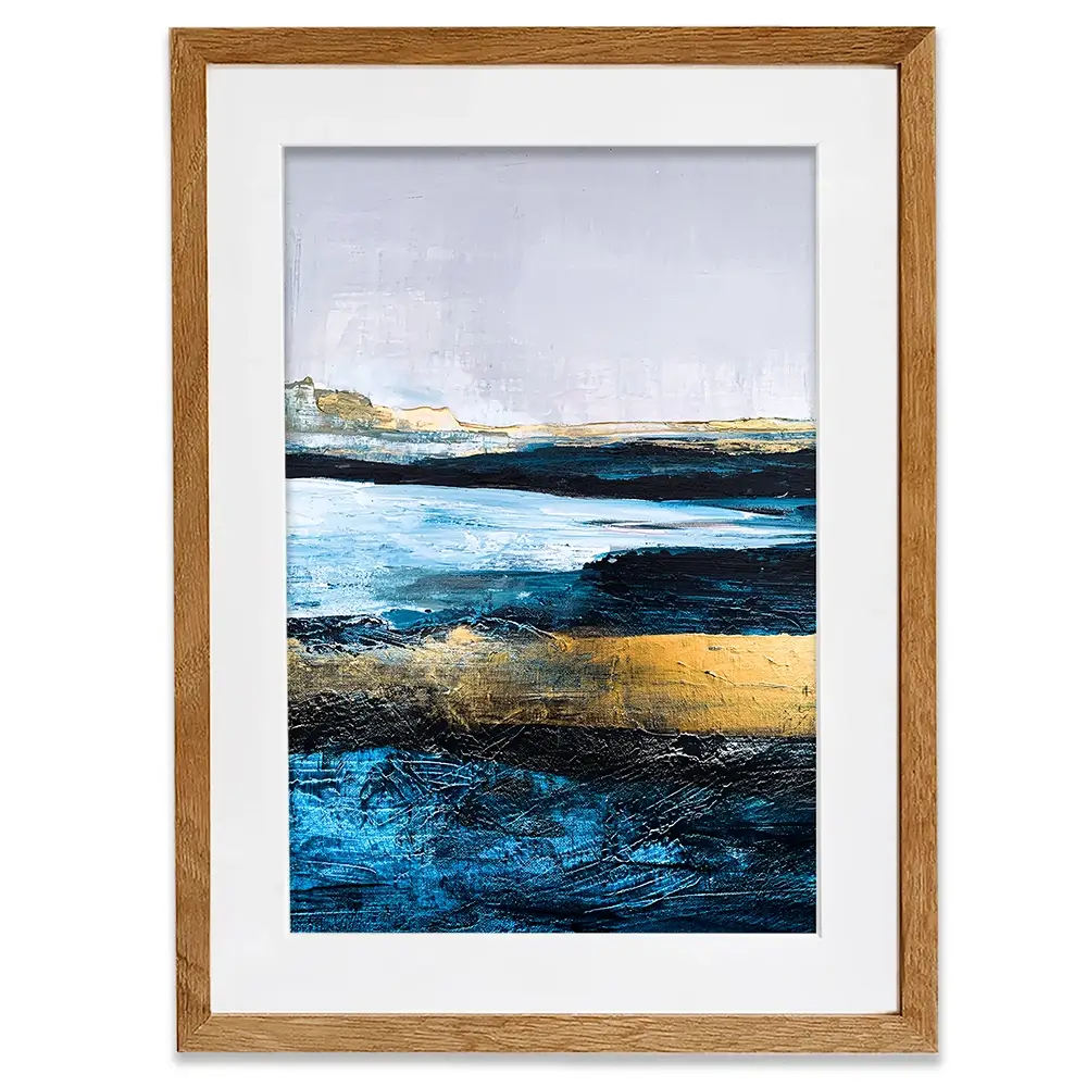 Lined With Blue Framed Art Print Lined With Blue Framed Art Print wall art product Adelina ART / Shutterstock