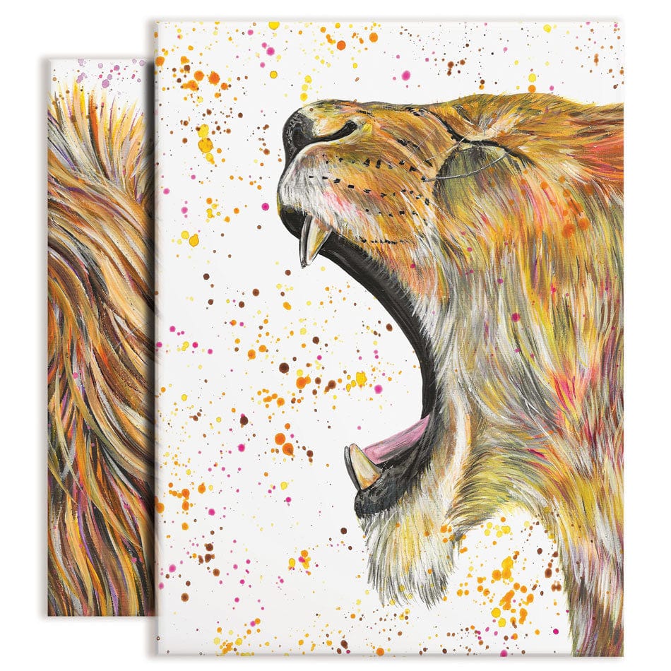Lion And Lioness Duo Canvas Print Lion And Lioness Duo Canvas Print wall art product Emma LC Art