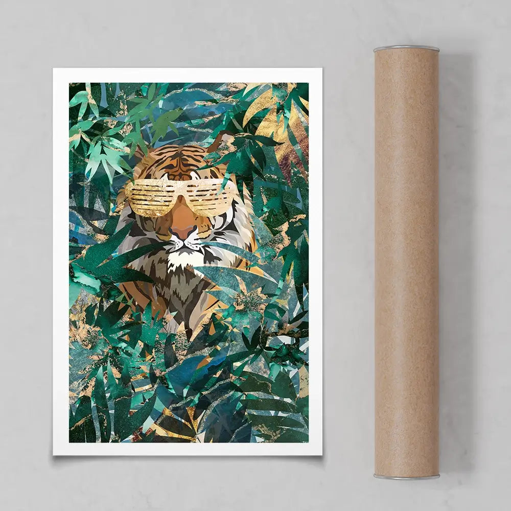 Lion Behind The Leaves Art Print Lion Behind The Leaves Art Print wall art product Sarah Manovski