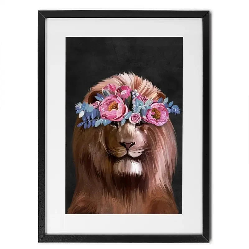 Lion Crown Framed Art Print Lion Crown Framed Art Print wall art product Svetlana Aleynikova