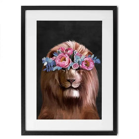 Lion Crown Framed Art Print Lion Crown Framed Art Print wall art product Svetlana Aleynikova