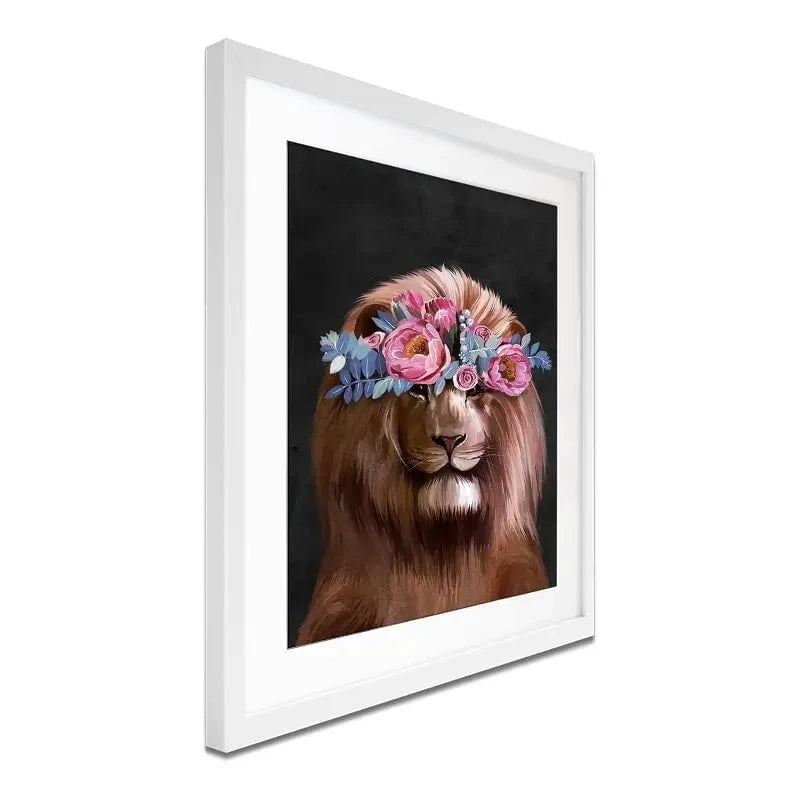 Lion Crown Framed Art Print Lion Crown Framed Art Print wall art product Svetlana Aleynikova