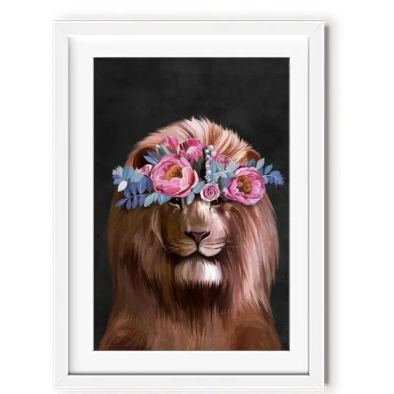 Lion Crown Framed Art Print Lion Crown Framed Art Print wall art product Svetlana Aleynikova