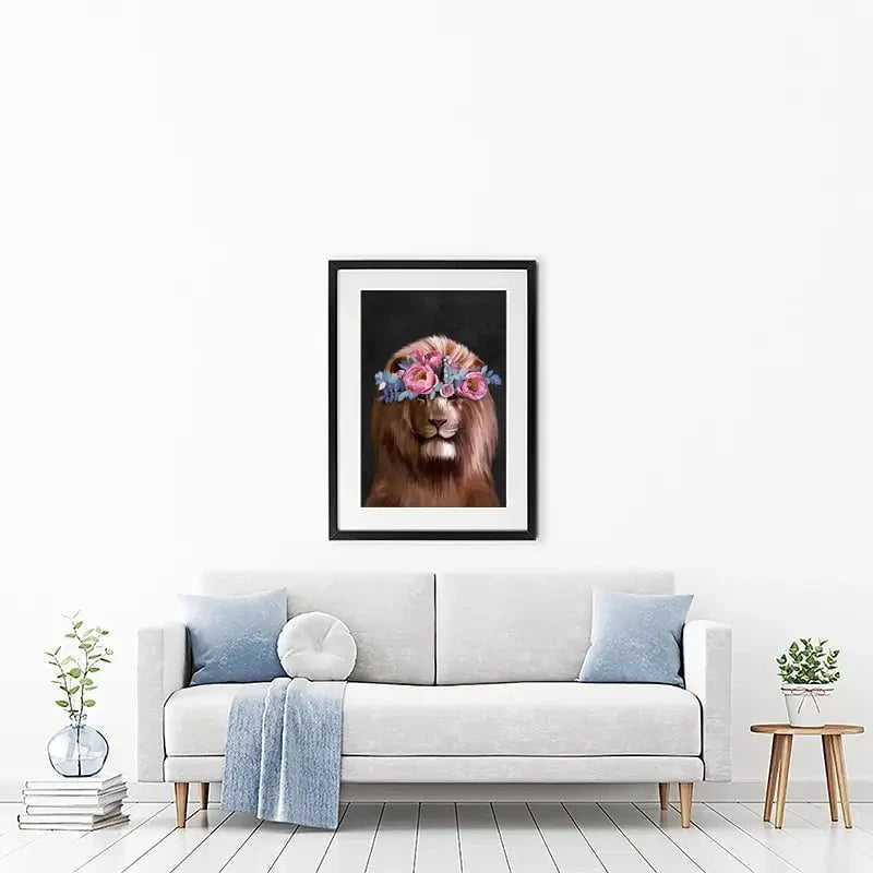 Lion Crown Framed Art Print Lion Crown Framed Art Print wall art product Svetlana Aleynikova