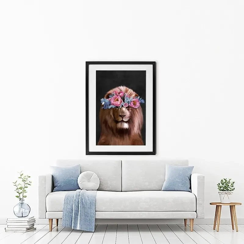Lion Crown Framed Art Print Lion Crown Framed Art Print wall art product Svetlana Aleynikova
