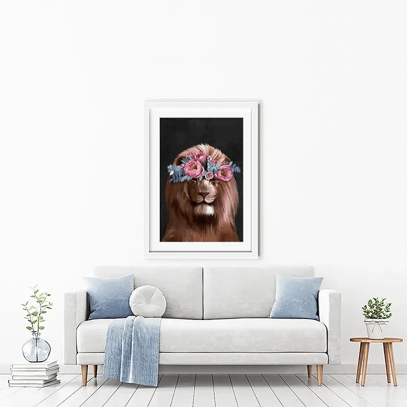 Lion Crown Framed Art Print Lion Crown Framed Art Print wall art product Svetlana Aleynikova
