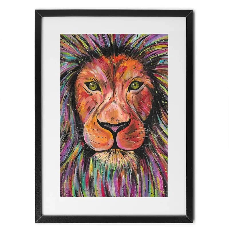 Lion Elio Framed Art Print Lion Elio Framed Art Print wall art product Emma LC Art