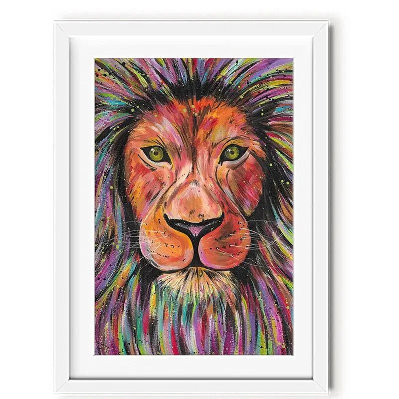Lion Elio Framed Art Print Lion Elio Framed Art Print wall art product Emma LC Art