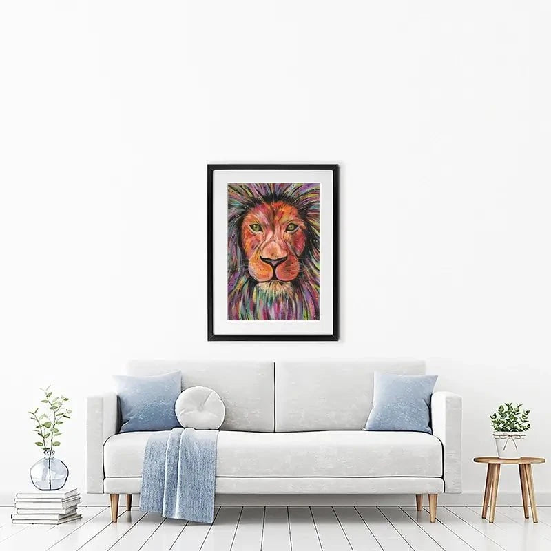 Lion Elio Framed Art Print Lion Elio Framed Art Print wall art product Emma LC Art