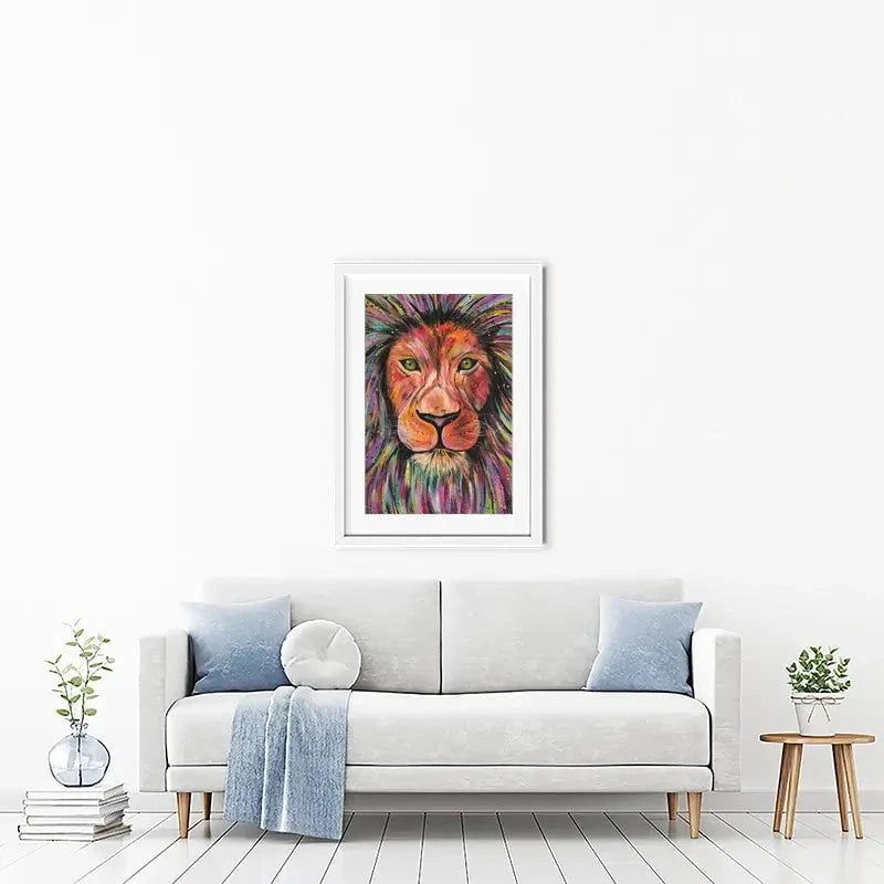 Lion Elio Framed Art Print Lion Elio Framed Art Print wall art product Emma LC Art