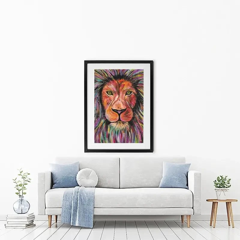 Lion Elio Framed Art Print Lion Elio Framed Art Print wall art product Emma LC Art
