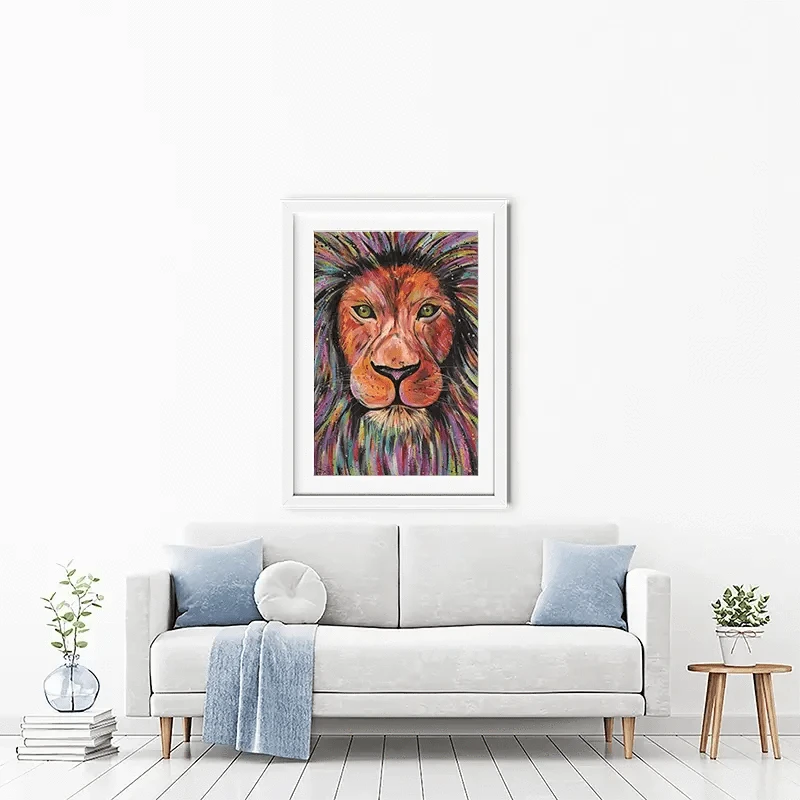 Lion Elio Framed Art Print Lion Elio Framed Art Print wall art product Emma LC Art