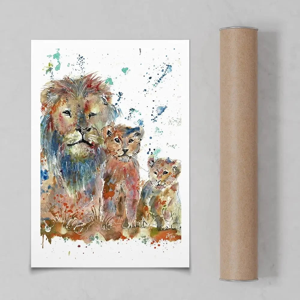Lion Family Art Print Lion Family Art Print wall art product Jamie Taylor