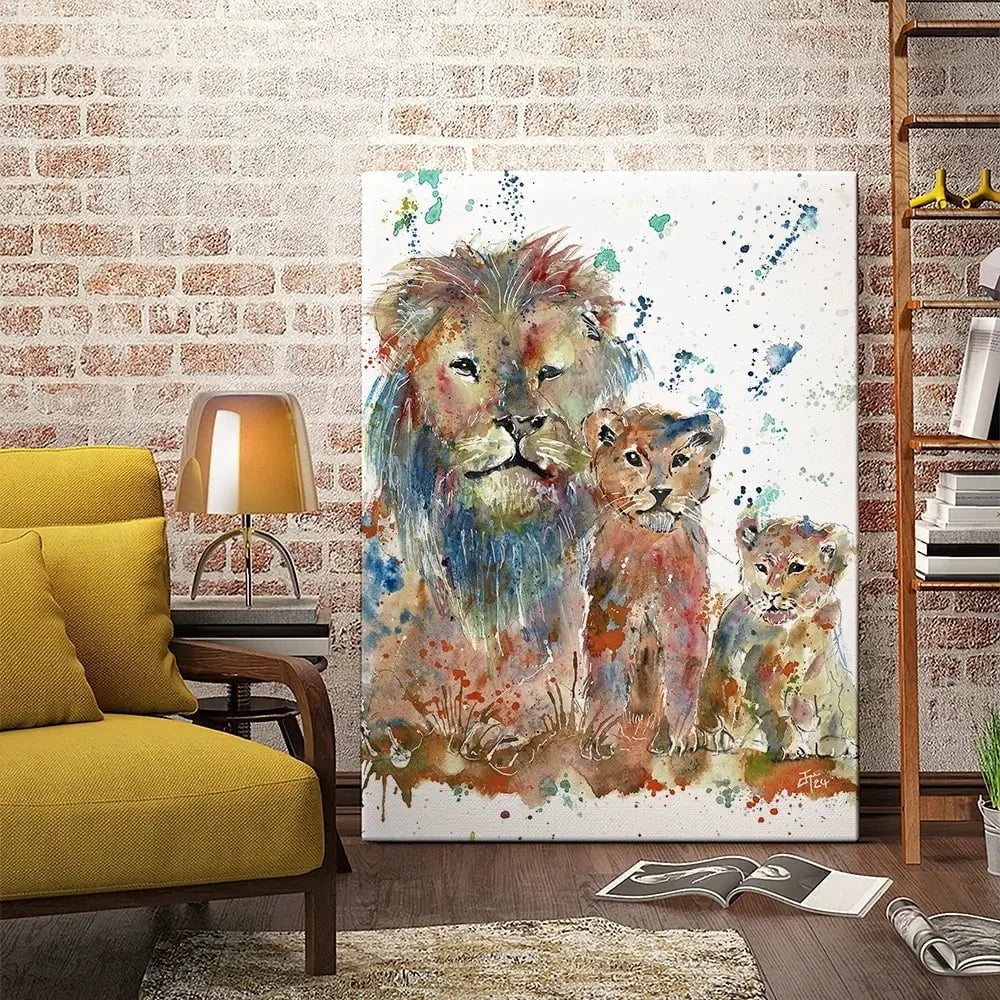 Lion Family Canvas Print Lion Family Canvas Print wall art product Jamie Taylor