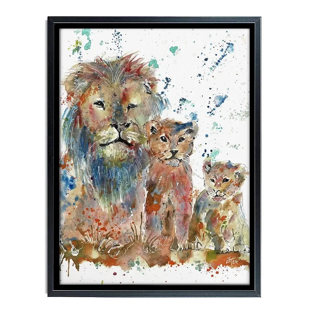 Lion Family Canvas Print Lion Family Canvas Print wall art product Jamie Taylor