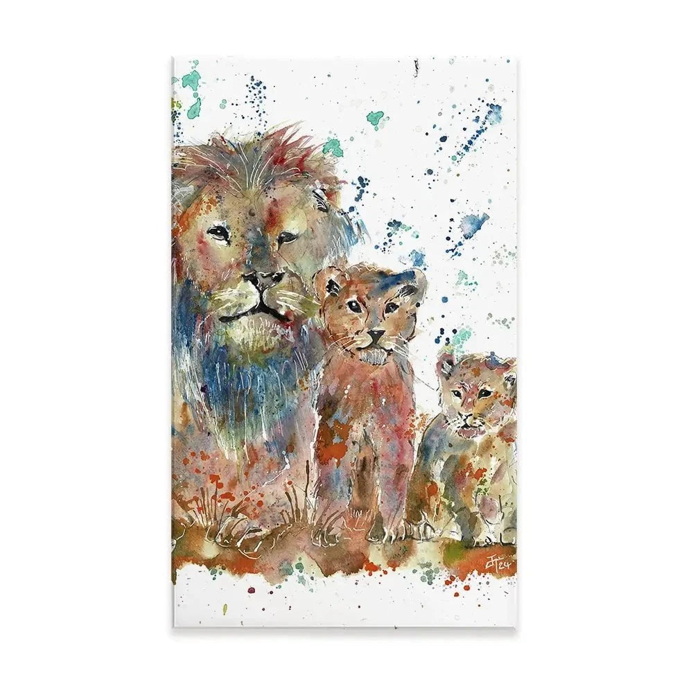 Lion Family Canvas Print Lion Family Canvas Print wall art product Jamie Taylor