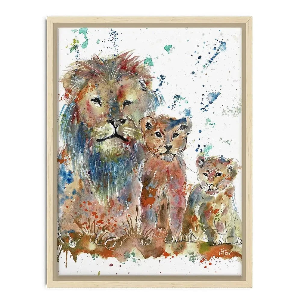 Lion Family Canvas Print Lion Family Canvas Print wall art product Jamie Taylor