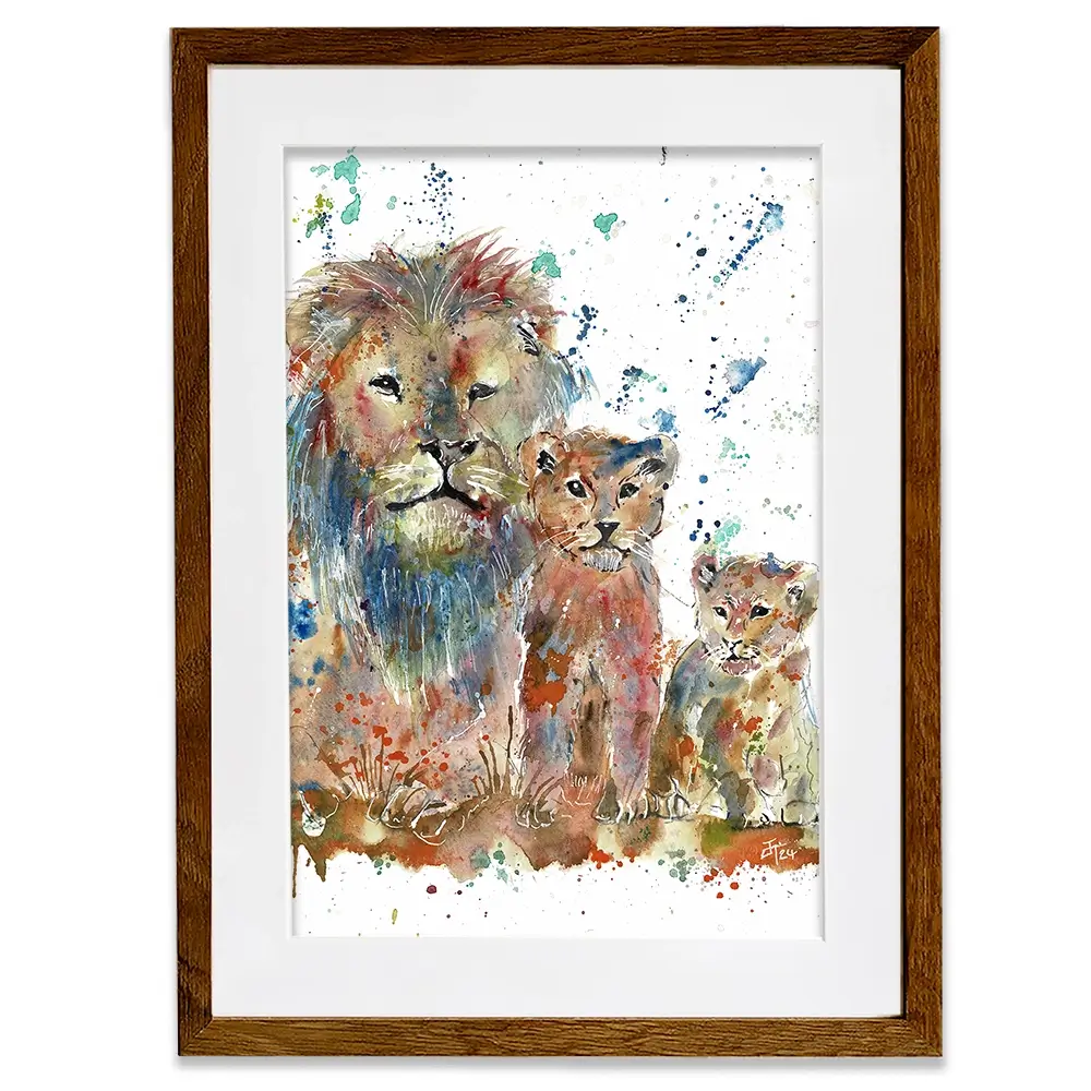 Lion Family Framed Art Print Lion Family Framed Art Print wall art product Jamie Taylor