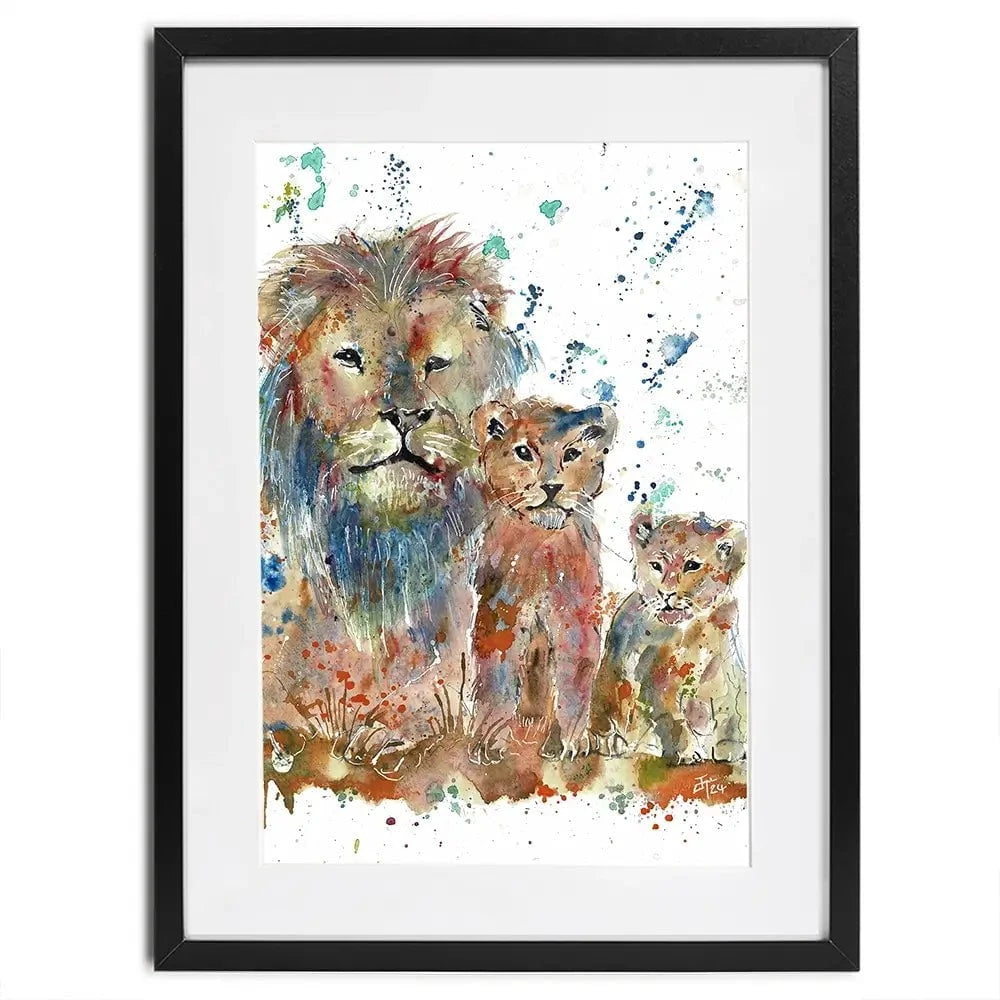 Lion Family Framed Art Print Lion Family Framed Art Print wall art product Jamie Taylor
