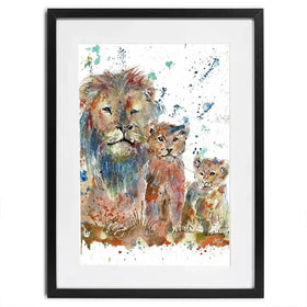 Lion Family Framed Art Print Lion Family Framed Art Print wall art product Jamie Taylor