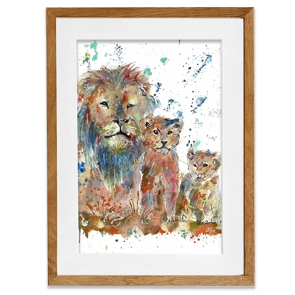 Lion Family Framed Art Print Lion Family Framed Art Print wall art product Jamie Taylor