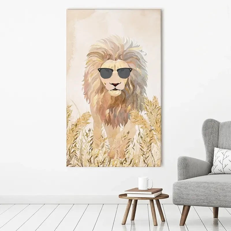 Lion In The Grass Canvas Print Lion In The Grass Canvas Print wall art product Sarah Manovski