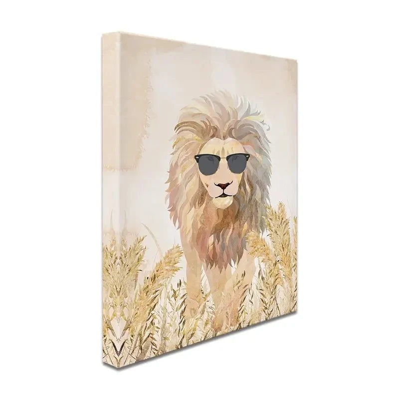 Lion In The Grass Canvas Print Lion In The Grass Canvas Print wall art product Sarah Manovski