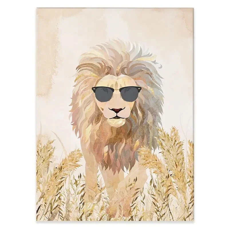 Lion In The Grass Canvas Print Lion In The Grass Canvas Print wall art product Sarah Manovski