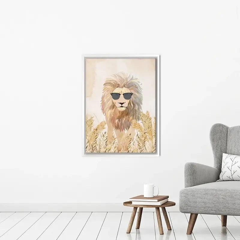 Lion In The Grass Canvas Print Lion In The Grass Canvas Print wall art product Sarah Manovski