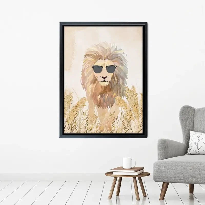 Lion In The Grass Canvas Print Lion In The Grass Canvas Print wall art product Sarah Manovski