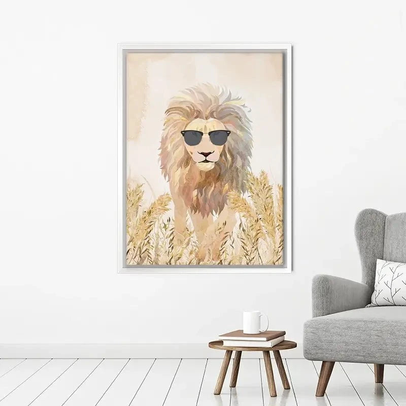 Lion In The Grass Canvas Print Lion In The Grass Canvas Print wall art product Sarah Manovski