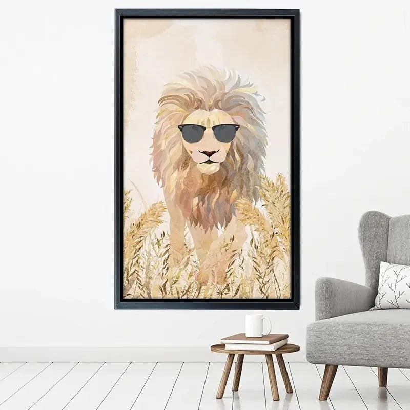 Lion In The Grass Canvas Print Lion In The Grass Canvas Print wall art product Sarah Manovski