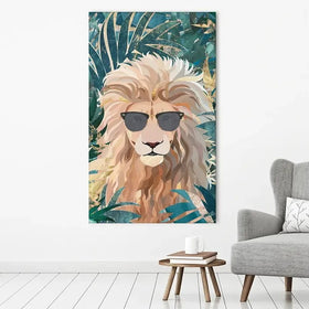 Lion In The Jungle Canvas Print Lion In The Jungle Canvas Print wall art product Sarah Manovski