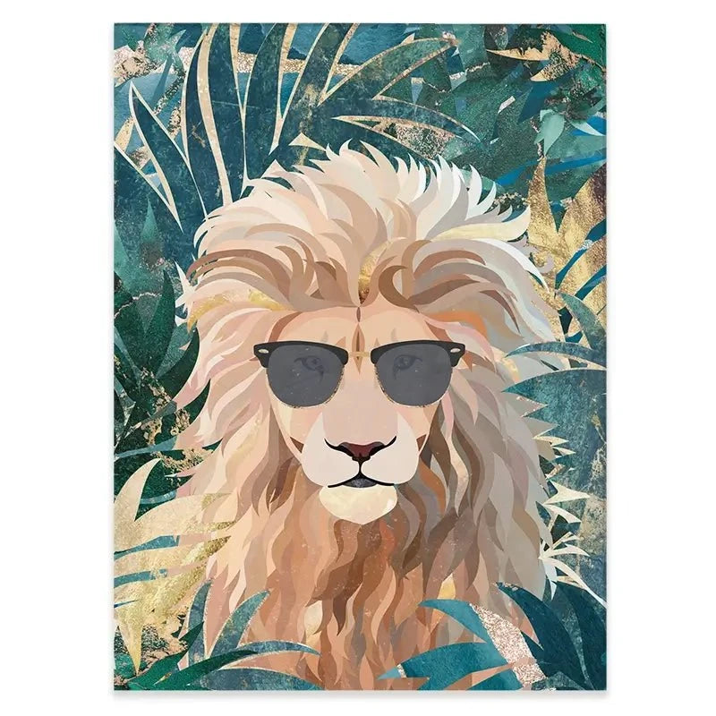 Lion In The Jungle Canvas Print Lion In The Jungle Canvas Print wall art product Sarah Manovski