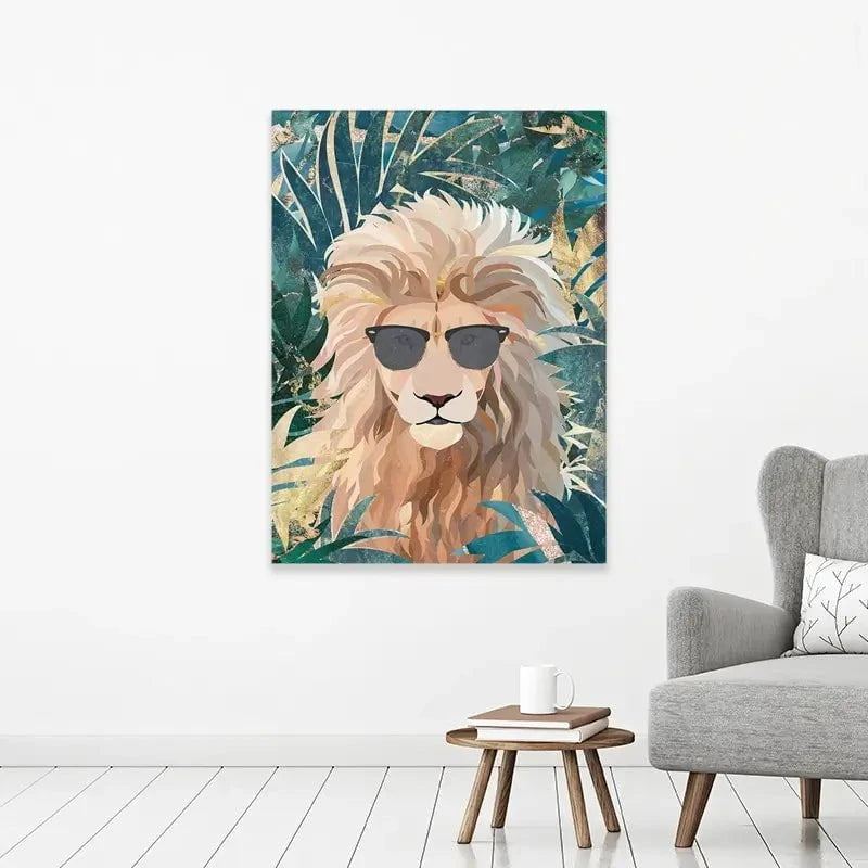 Lion In The Jungle Canvas Print Lion In The Jungle Canvas Print wall art product Sarah Manovski