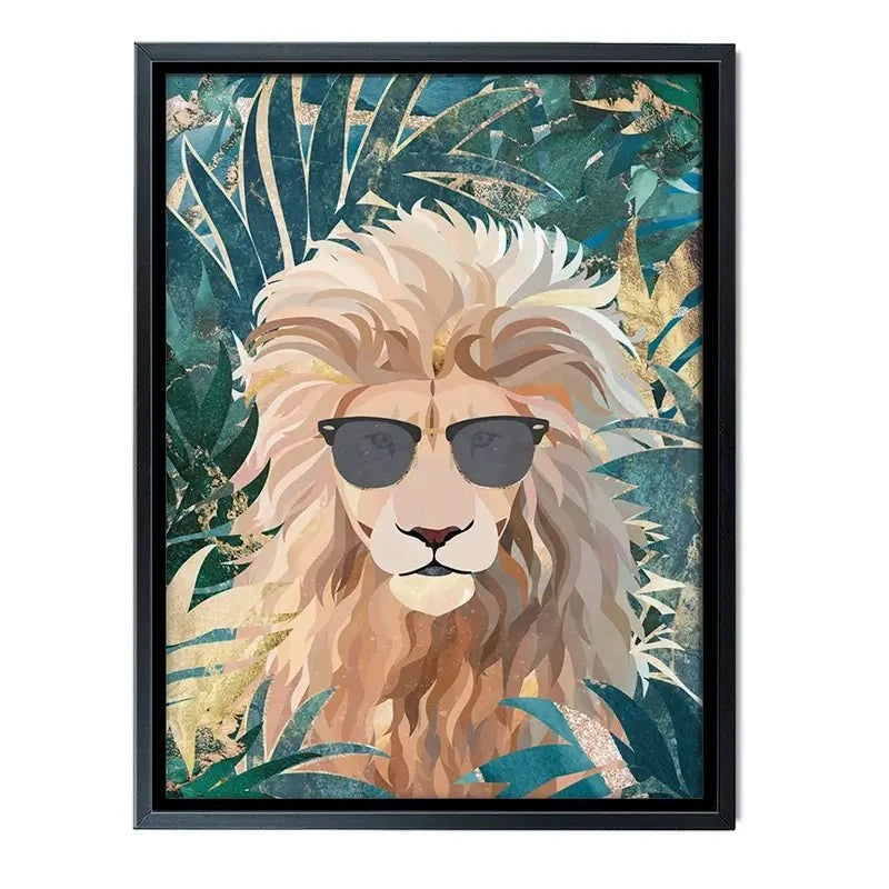 Lion In The Jungle Canvas Print Lion In The Jungle Canvas Print wall art product Sarah Manovski