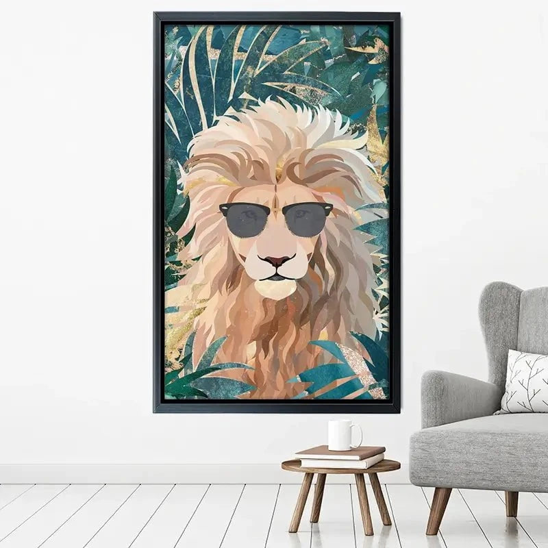 Lion In The Jungle Canvas Print Lion In The Jungle Canvas Print wall art product Sarah Manovski