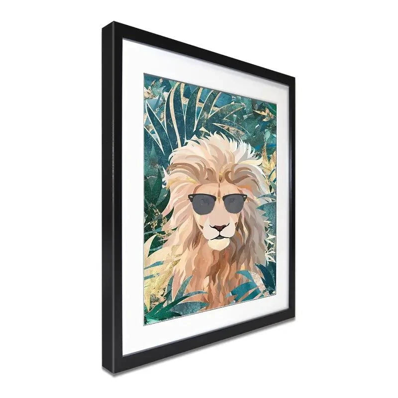 Lion In The Jungle Framed Art Print Lion In The Jungle Framed Art Print wall art product Sarah Manovski