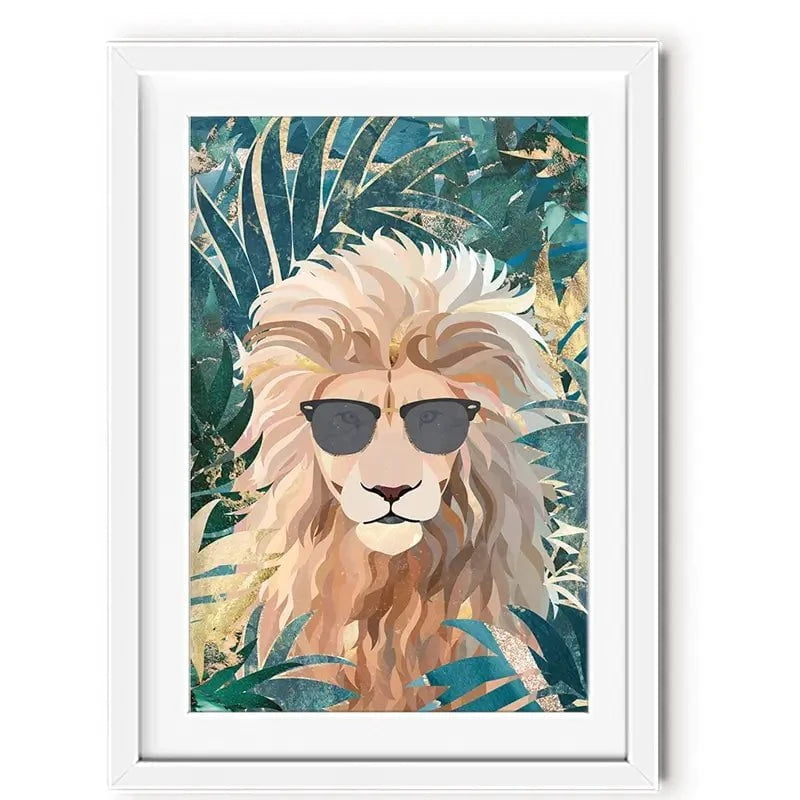 Lion In The Jungle Framed Art Print Lion In The Jungle Framed Art Print wall art product Sarah Manovski