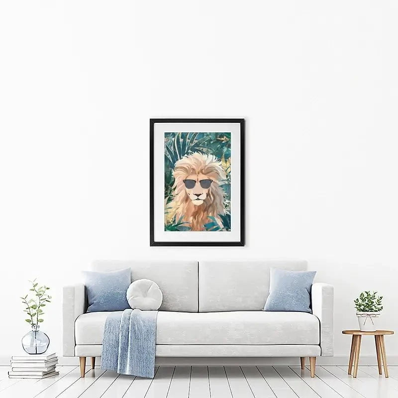 Lion In The Jungle Framed Art Print Lion In The Jungle Framed Art Print wall art product Sarah Manovski