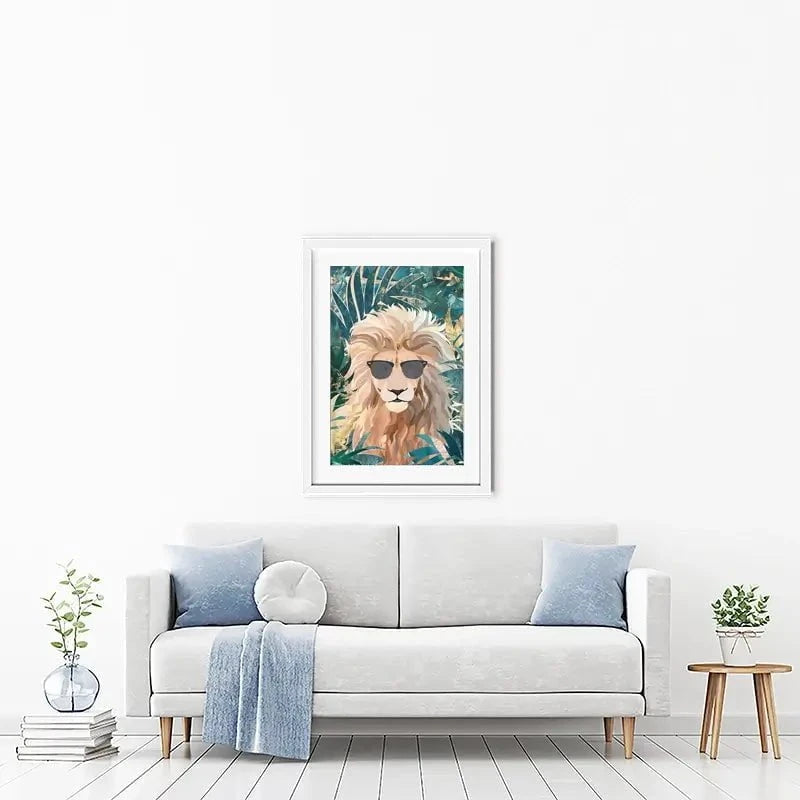 Lion In The Jungle Framed Art Print Lion In The Jungle Framed Art Print wall art product Sarah Manovski